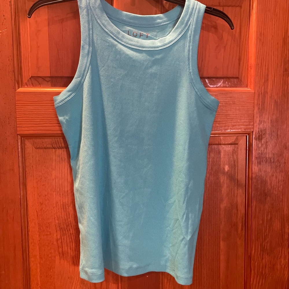 LOFT Aqua Sleeveless Top